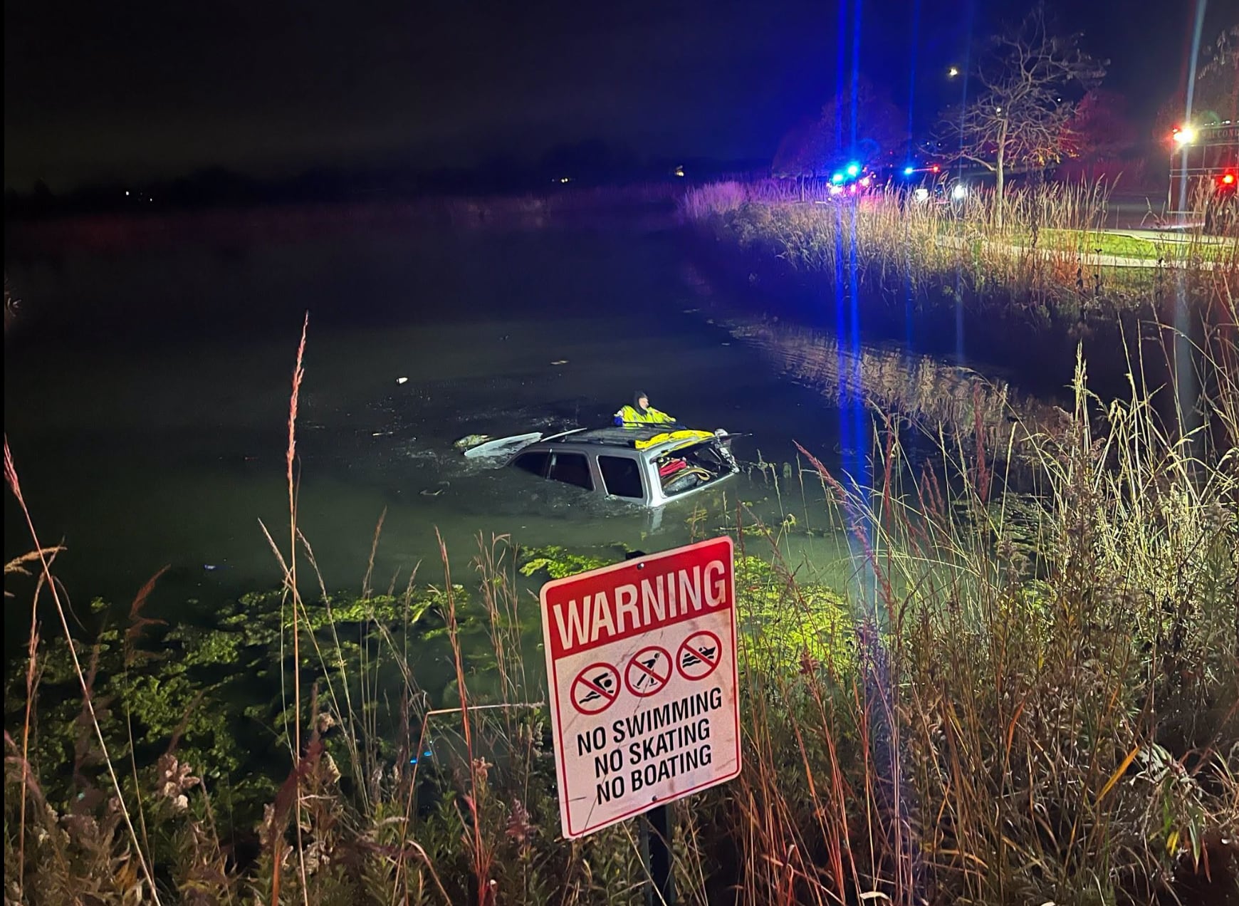 Car crashes into retention pond in Volo — Glen Ellyn Community news
